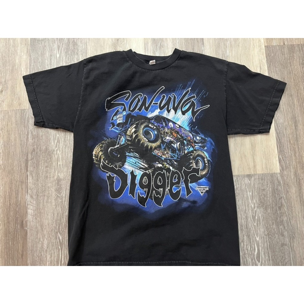 Vintage Son Of A Digger Gravedigger Monster Truck T Shirt Size Medium